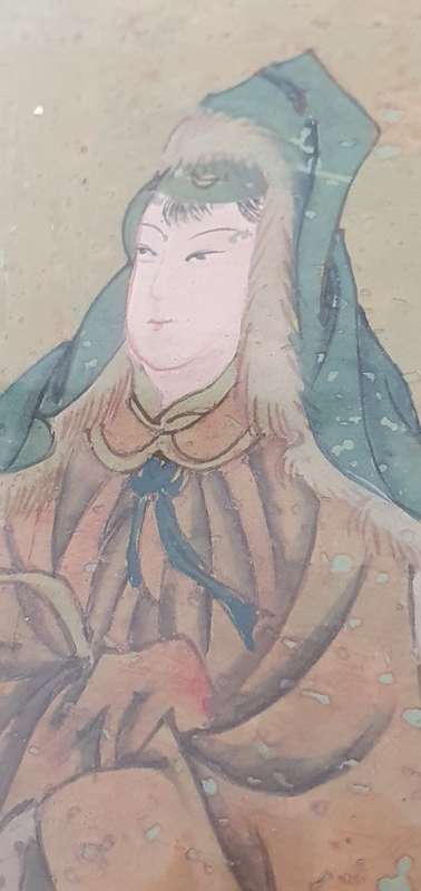 Oriental rice paper framed painting