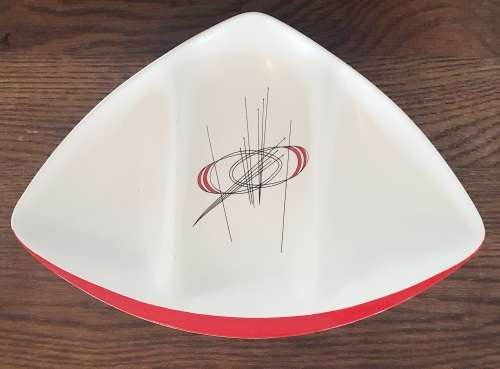 Carlton Ware Orbit RARE Triangle Divided Dish Mid Century Modern Atomic 1950`s