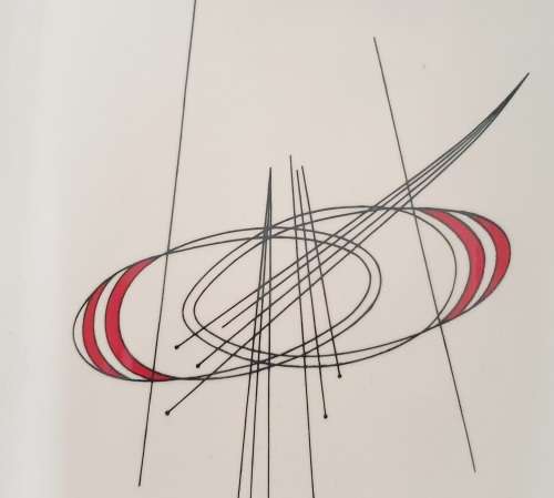 Carlton Ware Orbit RARE Triangle Divided Dish Mid Century Modern Atomic 1950`s