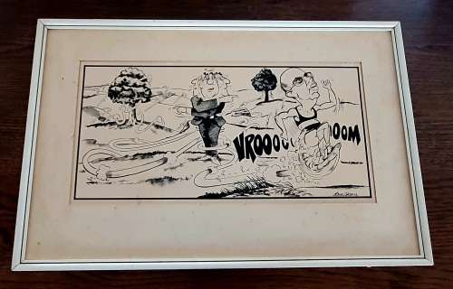 Dave Gaskill SA Cartoonist Artwork Framed (1939 - 2019)