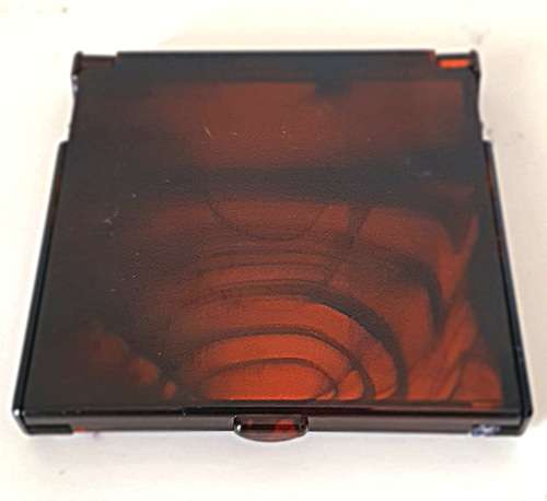 Vintage Double Sided Compact Lighted Makeup Mirror Brown Tortoise Bakelite.