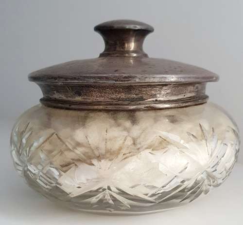 Hallmark Sterling Silver Vanity Star Cut Powder Jar