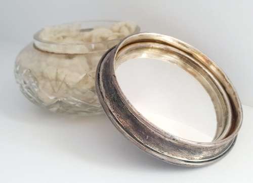 Hallmark Sterling Silver Vanity Star Cut Powder Jar