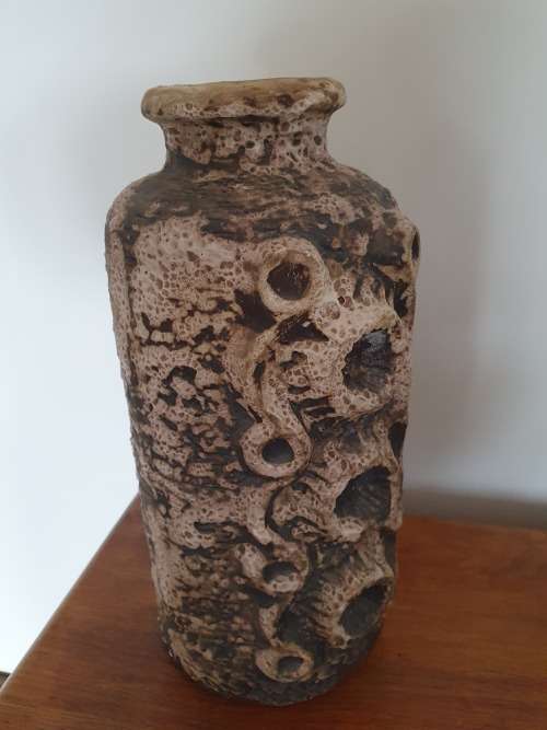 LARGE Carstens Tonnieshof Brutalist Mooncrater Fat Lava West Germany Vase