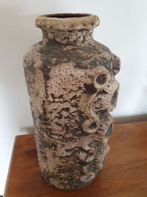 LARGE Carstens Tonnieshof Brutalist Mooncrater Fat Lava West Germany Vase