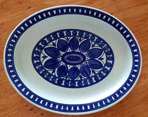 Midwinter Stonehenge DAHLIA BLUE by Jessie Tait Serving Platter