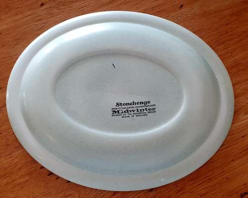 Midwinter Stonehenge DAHLIA BLUE by Jessie Tait Serving Platter