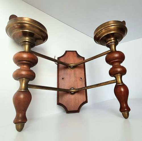 Vintage Italy Targetti Sankey Brass Wall Sconce