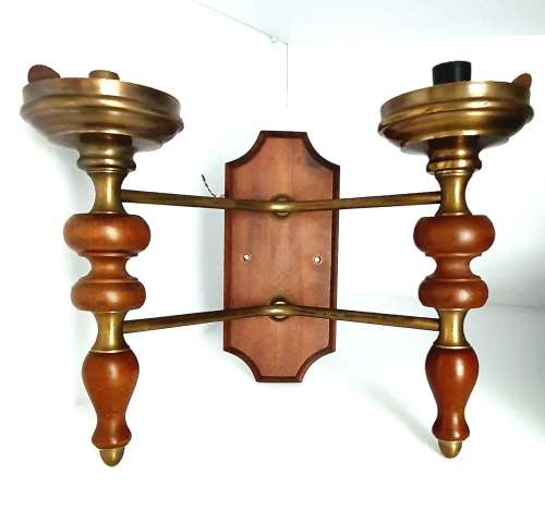 Vintage Italy Targetti Sankey Brass Wall Sconce