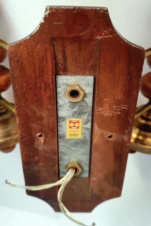 Vintage Italy Targetti Sankey Brass Wall Sconce