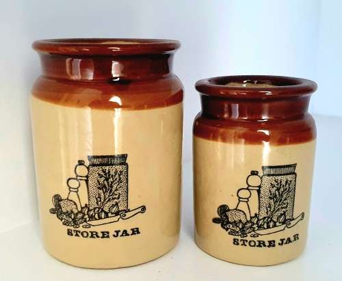 Pearsons of England Chesterfield Glazed Stoneware Storage Pots (Farmhouse style)