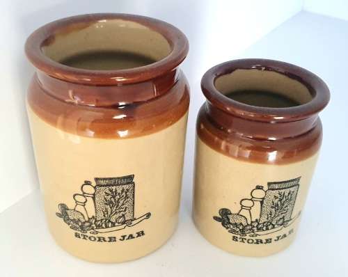 Pearsons of England Chesterfield Glazed Stoneware Storage Pots (Farmhouse style)