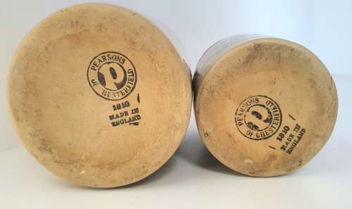 Pearsons of England Chesterfield Glazed Stoneware Storage Pots (Farmhouse style)