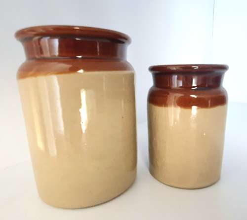 Pearsons of England Chesterfield Glazed Stoneware Storage Pots (Farmhouse style)