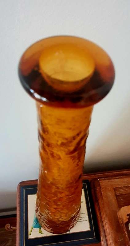 Large 1960`s Retro Mid Century Glass Genie Bottle