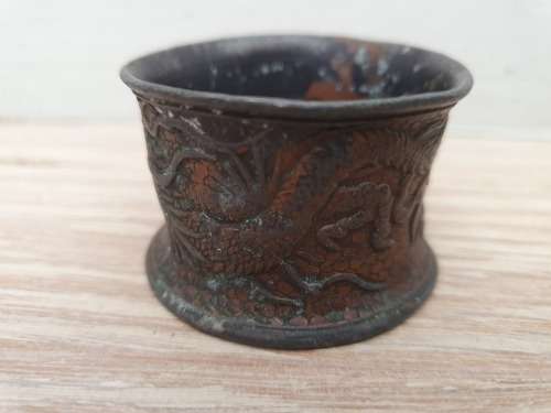 Old Brass Chinese Dragon Napkin Ring