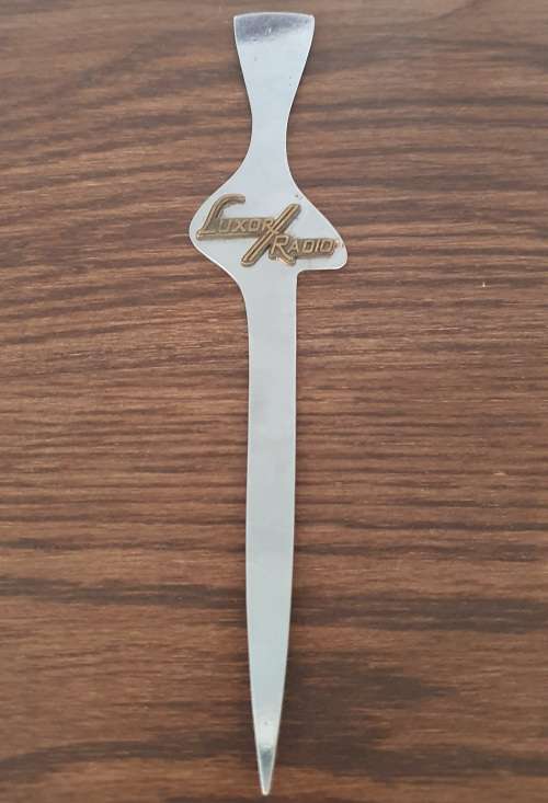 Vintage Luxor Radio Metal letter opener
