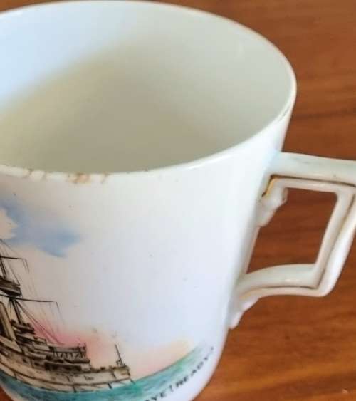 WW1 Great War British Battleship Ready! Aye! Ready! By Late Foley Shelley England Cup