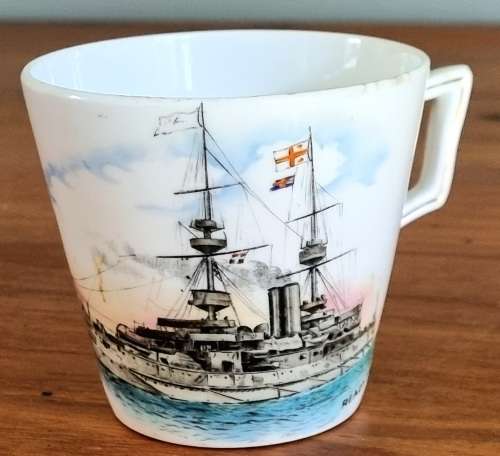 WW1 Great War British Battleship Ready! Aye! Ready! By Late Foley Shelley England Cup
