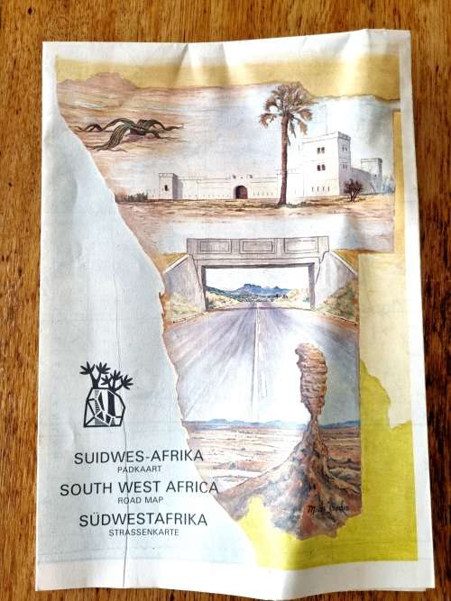 Original 1984 South West Africa Road Map A1 size