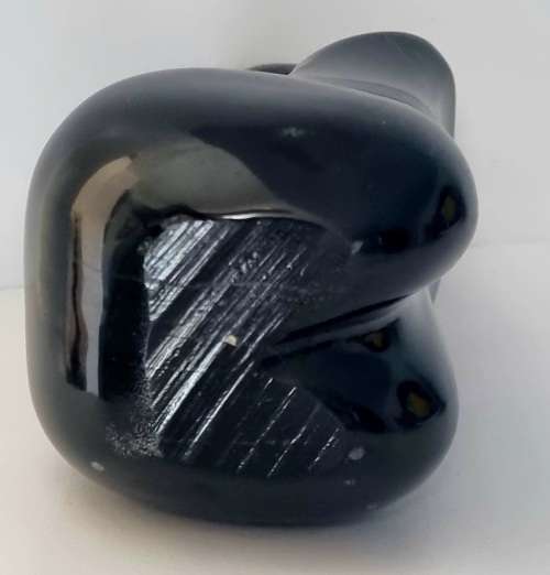 Vintage Black Obsidian Stone figurine