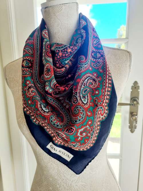 Orginal Silk Square Scarf by Designer Gina Ruccini