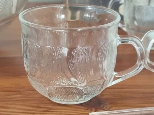 Arcoroc France Fleur Flower Punch Bowl Set (12 Guests)