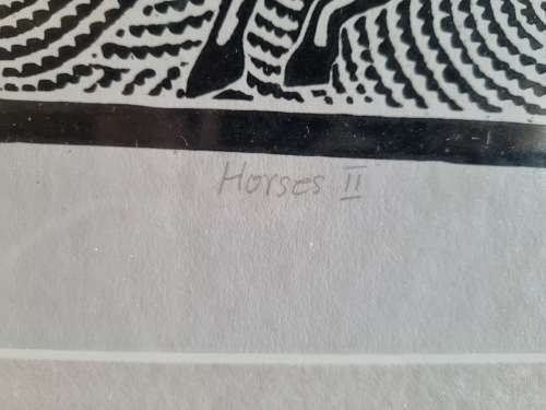 Original Linocut Art signed and numbered, by Artist Lucas Bambo