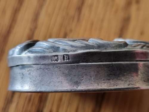 Antique M Bros Sterling Silver Pill Case, Made in Birmingham, 7.88g