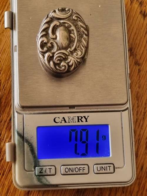 Antique M Bros Sterling Silver Pill Case, Made in Birmingham, 7.88g