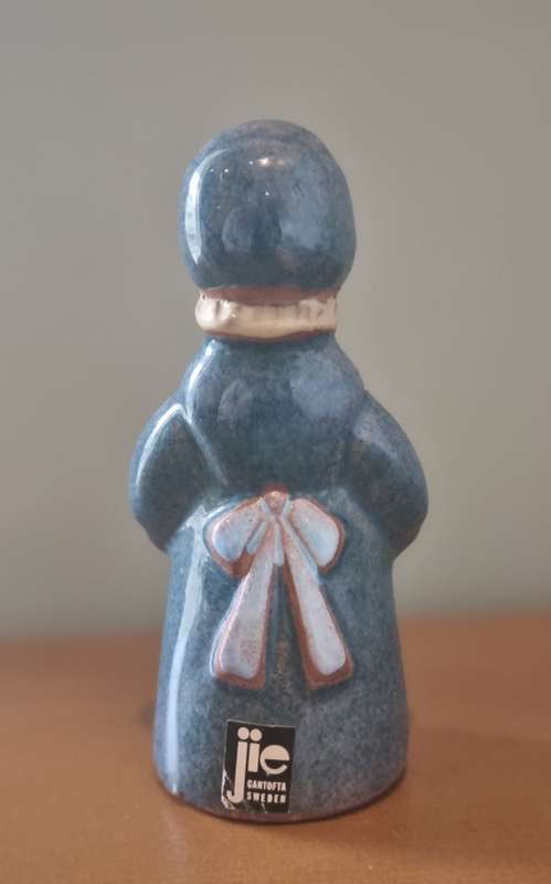 JIE Gantofta Pottery Scandinavian Sweden Glazed Maiden Figurine