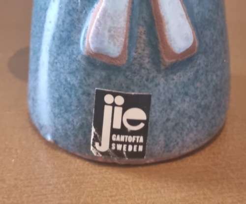 JIE Gantofta Pottery Scandinavian Sweden Glazed Maiden Figurine