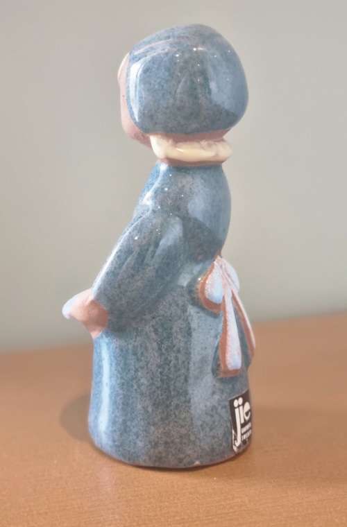 JIE Gantofta Pottery Scandinavian Sweden Glazed Maiden Figurine