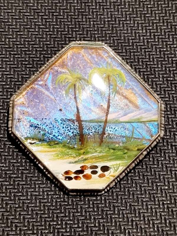 Silver Butterfly Wing Brooch
