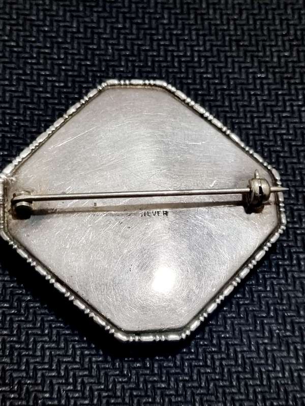 Silver Butterfly Wing Brooch