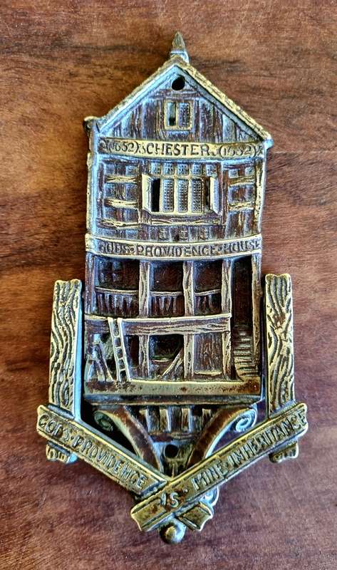 Brass Door Knocker of Providence House in Chester England