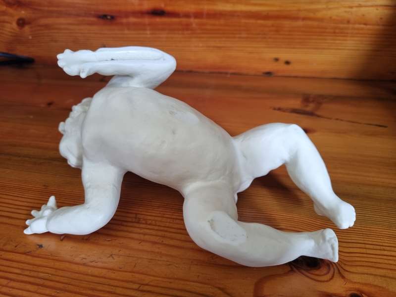 Rosenthal figurine Crawling Baby designed by Liselotte Specht-Buchting (1904-1987) in 1937. Marked