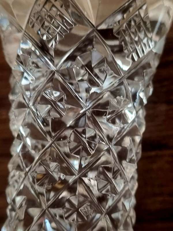 Antique Crystal Glass Cut Sterling Silver Levi & Salaman Knife Rests marked Stamped