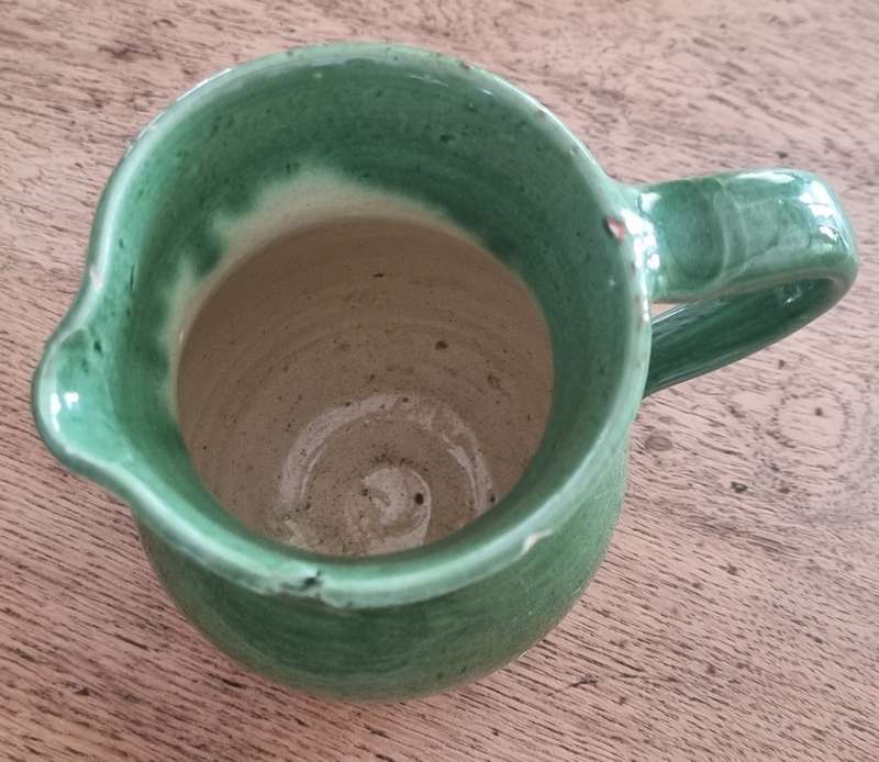 Goedewaagen Gouda Holland Green Pottery Jug