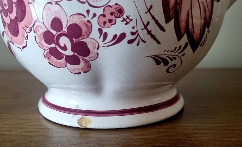 Beautiful Red Delft Holland 2lt Porcelain Pitcher/Jug