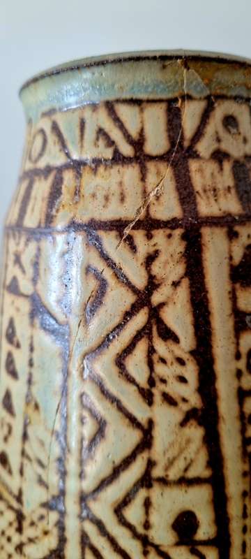 South African Artist Bea Jaffray Pottery Vase