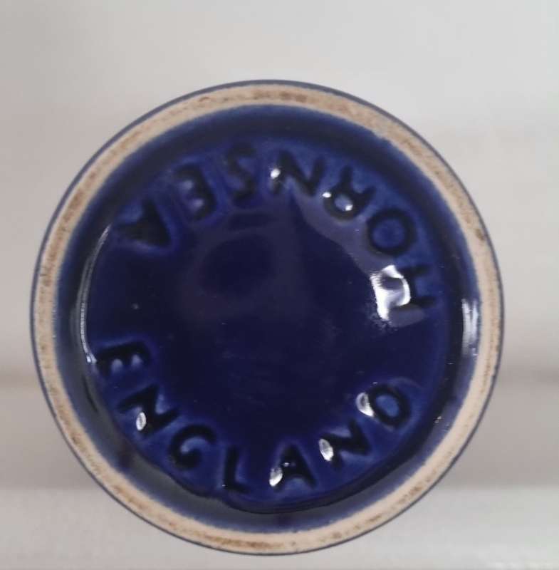 Vintage 1970s Hornsea Colbot Blue Pottery Container/Vase