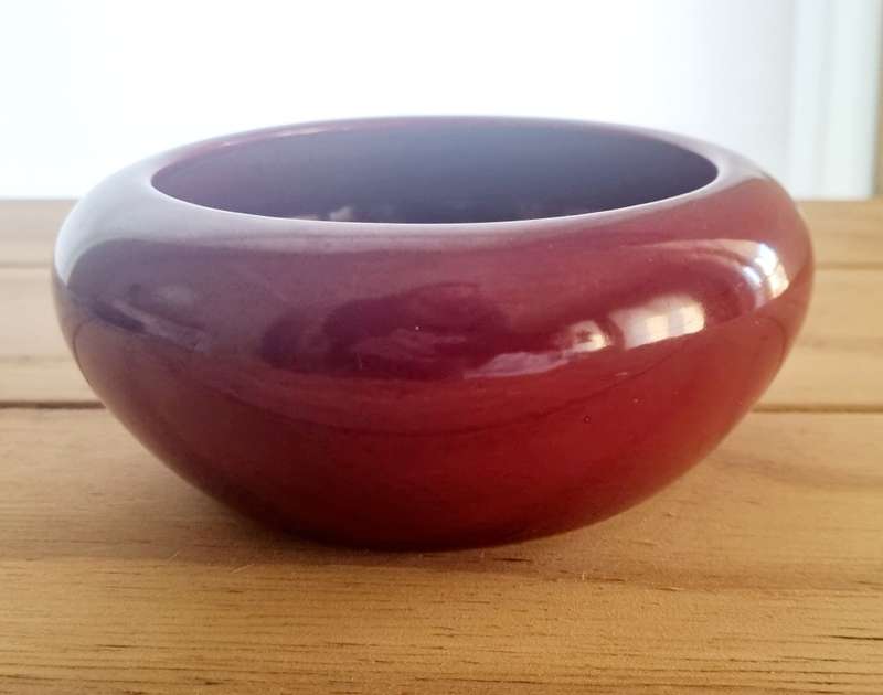 Zaalberg Parow Dark Red Mahogany Pottery Bowl