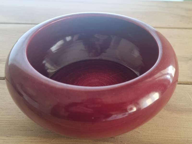 Zaalberg Parow Dark Red Mahogany Pottery Bowl