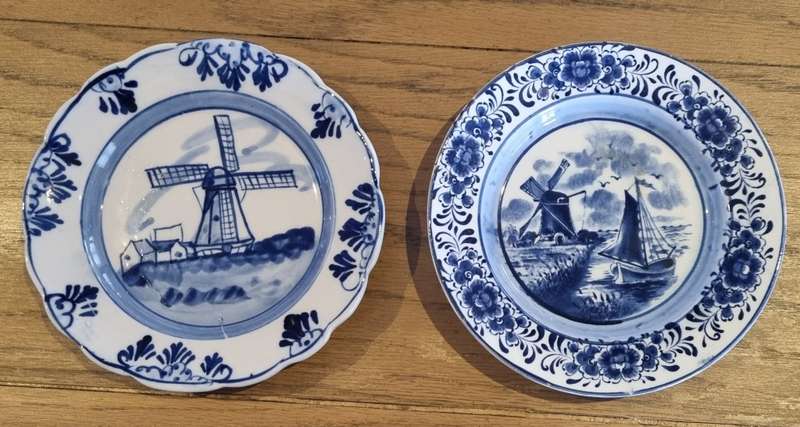 Pair of Blue and White Delft Holland Plates