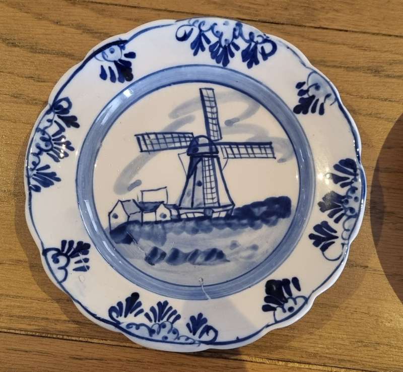 Pair of Blue and White Delft Holland Plates