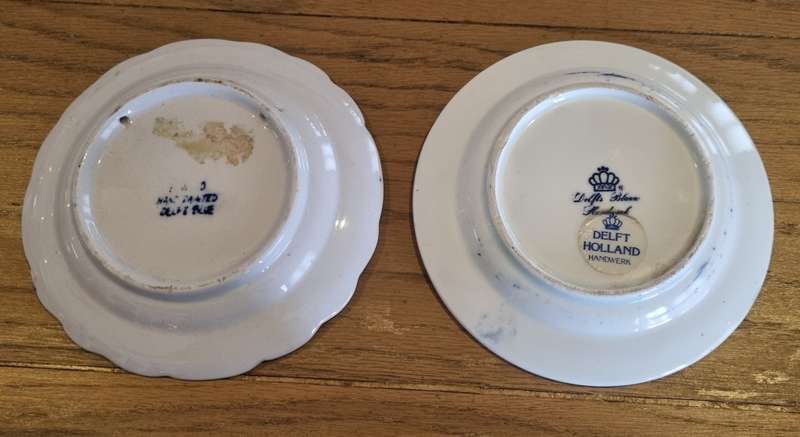 Pair of Blue and White Delft Holland Plates