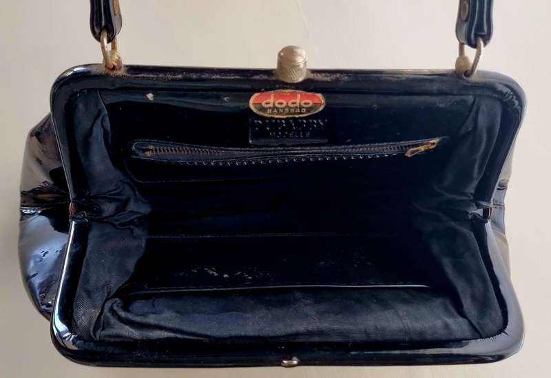 Vintage 1940`s Dubarry Modelle Black Handbag
