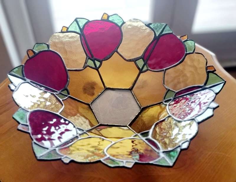 Large Stained Plexi / Arcylic Glass bowl