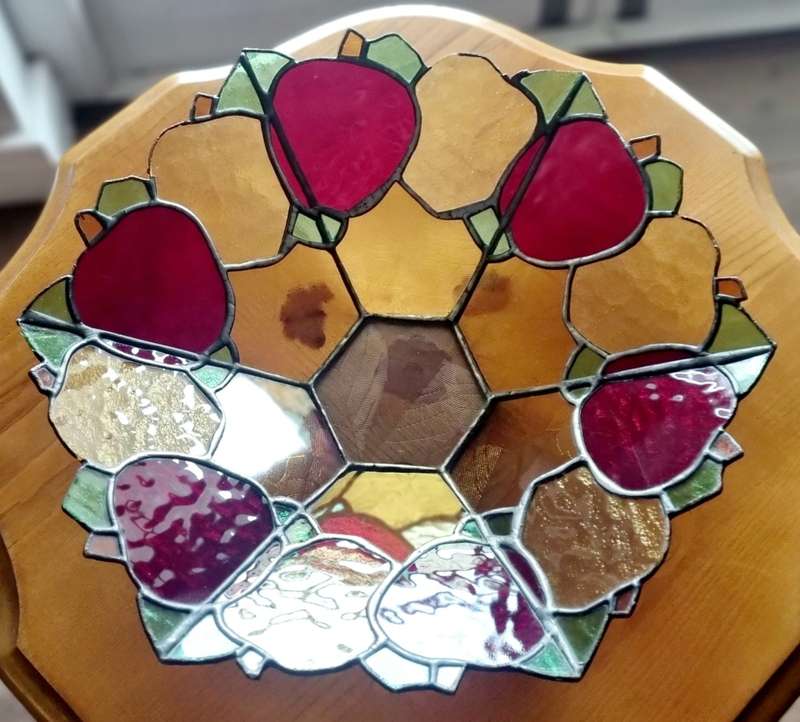 Large Stained Plexi / Arcylic Glass bowl